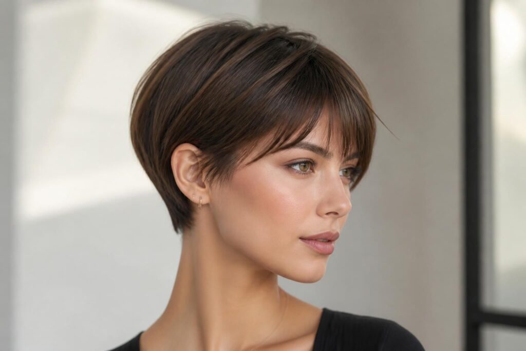 Coupe carré très court femme 2025 : idées pour cheveux fins et stylés