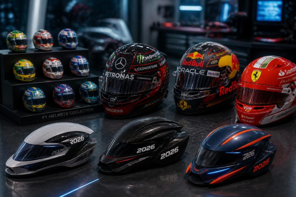 découvrez notre sélection de casques f1, des modèles miniatures aux casques réels, ainsi que les nouveautés de la saison 2026.