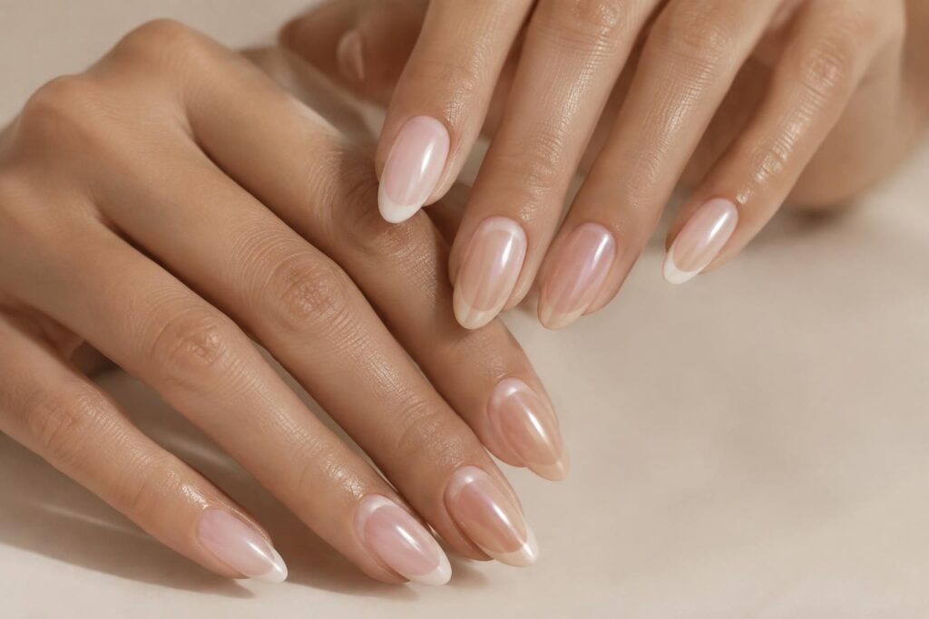 Manucure Hailey Bieber : les couleurs et styles d’ongles à adopter