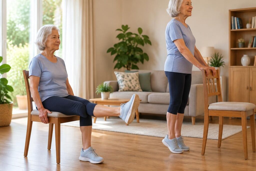 Renforcement musculaire jambes pour personnes âgées : exercices simples et efficaces