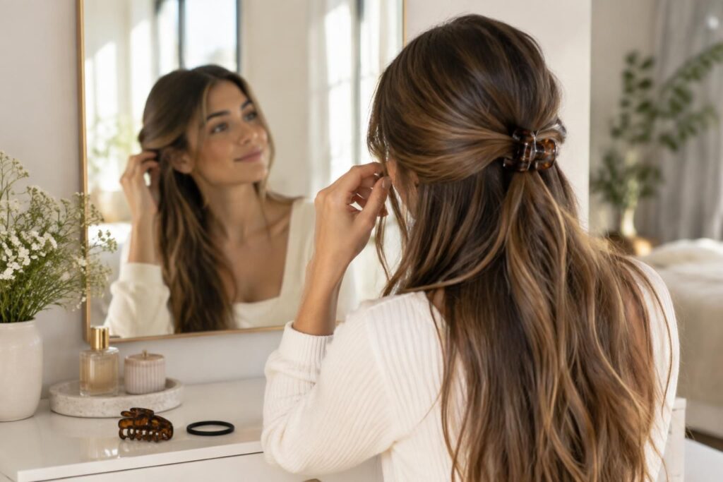 Cheveux long coiffure facile : idées simples pour un look rapide et stylé