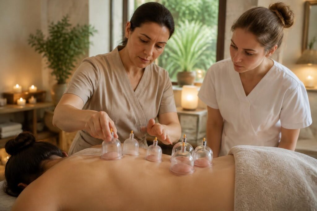 Massage cupping : bienfaits, techniques et formation pour débutants